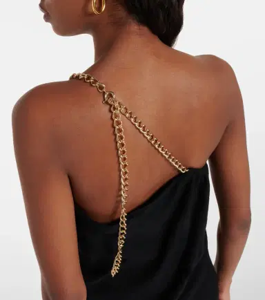 Chloe Chloé One-shoulder virgin wool midi dress | Thumbnail 5