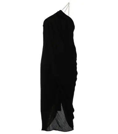 Chloe Chloé One-shoulder virgin wool midi dress | Thumbnail 1