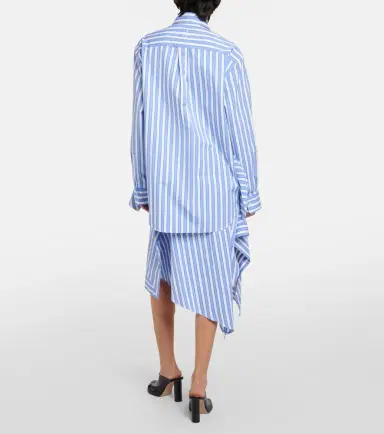 JW Anderson Striped peplum cotton shirt | Thumbnail 3