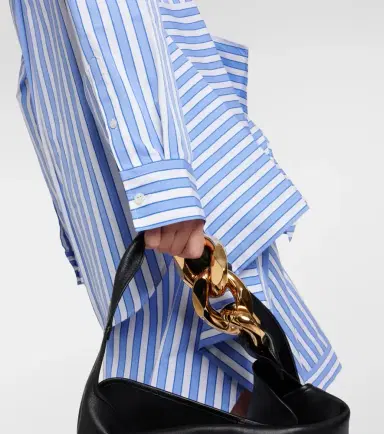 JW Anderson Striped peplum cotton shirt | Thumbnail 4