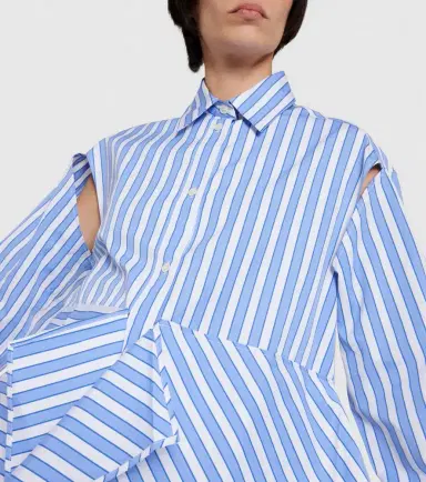 JW Anderson Striped peplum cotton shirt | Thumbnail 5