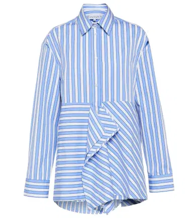 JW Anderson Striped peplum cotton shirt | Thumbnail 1