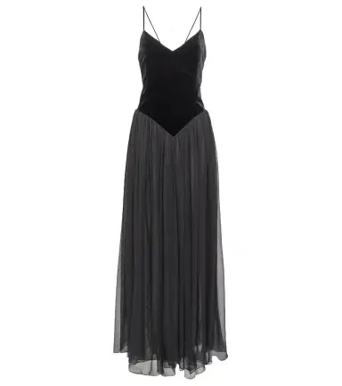 Chloe Chloé Velvet and silk maxi dress | Thumbnail 1
