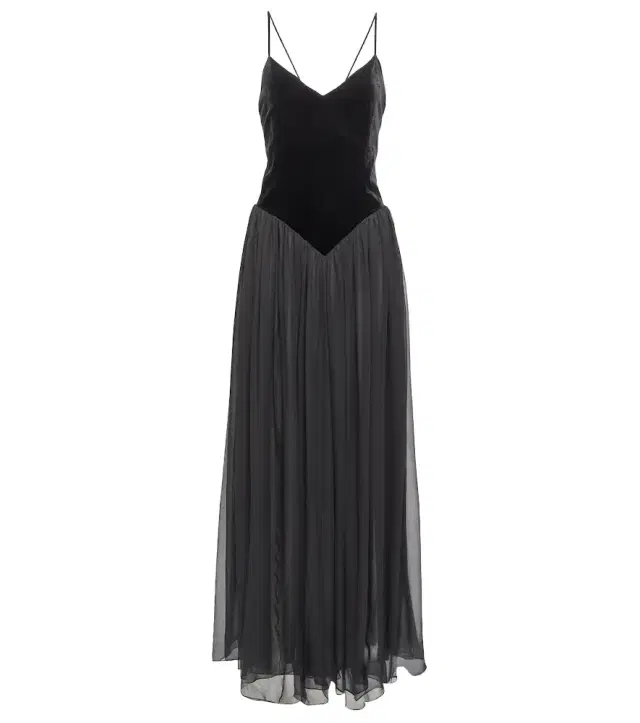 Chloe Chloé Velvet and silk maxi dress