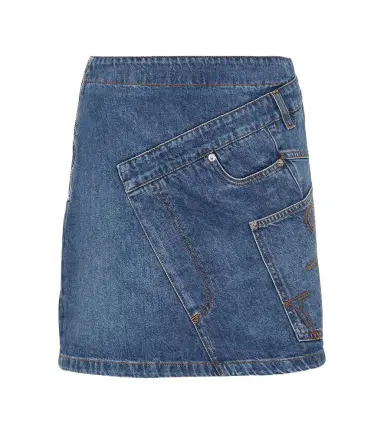 JW Anderson Twisted asymmetric denim miniskirt | Thumbnail 1 JW Anderson Twisted asymmetric denim miniskirt | Thumbnail 1