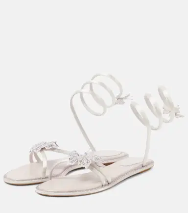 René Caovilla Cleo embellished satin sandals | Thumbnail 2