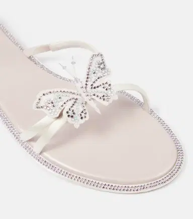 René Caovilla Cleo embellished satin sandals | Thumbnail 3
