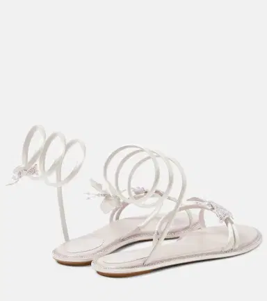 René Caovilla Cleo embellished satin sandals | Thumbnail 4