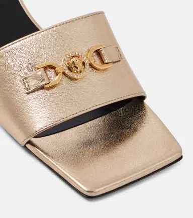 Versace Medusa '95 metallic leather mules | Thumbnail 4