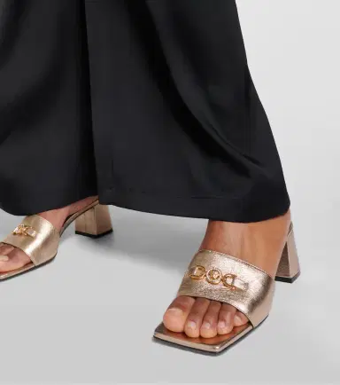 Versace Medusa '95 metallic leather mules | Thumbnail 6