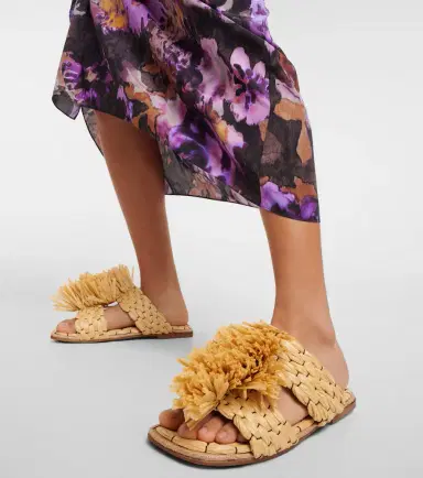 Dries Van Noten Raffia espadrille slides | Thumbnail 2