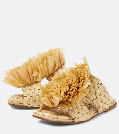 Dries Van Noten Raffia espadrille slides | Thumbnail 6