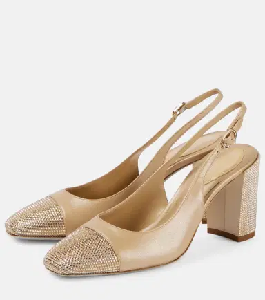 René Caovilla Kristen embellished leather slingback pumps | Thumbnail 2