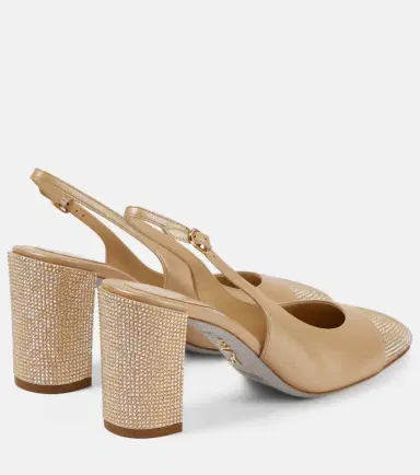 René Caovilla Kristen embellished leather slingback pumps | Thumbnail 3