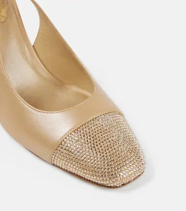 René Caovilla Kristen embellished leather slingback pumps | Thumbnail 4