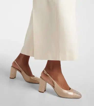 René Caovilla Kristen embellished leather slingback pumps | Thumbnail 5