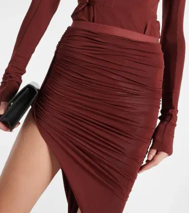 Rick Owens Gathered maxi skirt | Thumbnail 4