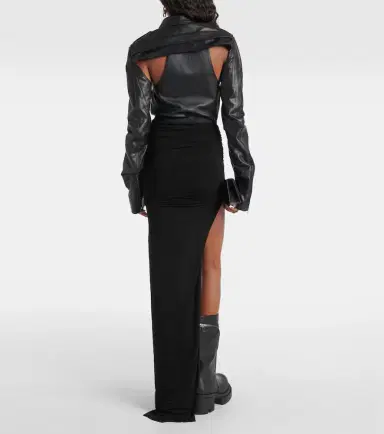 Rick Owens Edfu ruched maxi skirt | Thumbnail 3
