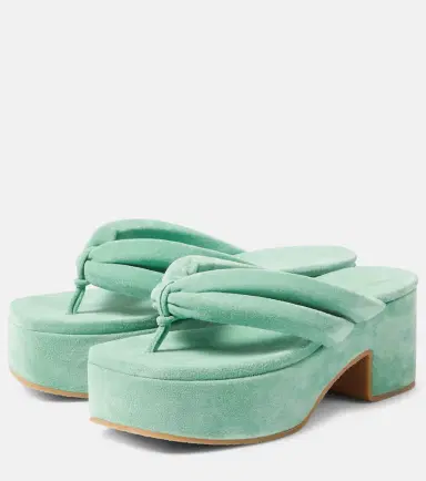 Dries Van Noten Suede platform thong sandals | Thumbnail 2