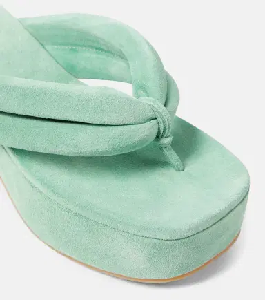 Dries Van Noten Suede platform thong sandals | Thumbnail 3