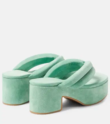 Dries Van Noten Suede platform thong sandals | Thumbnail 4