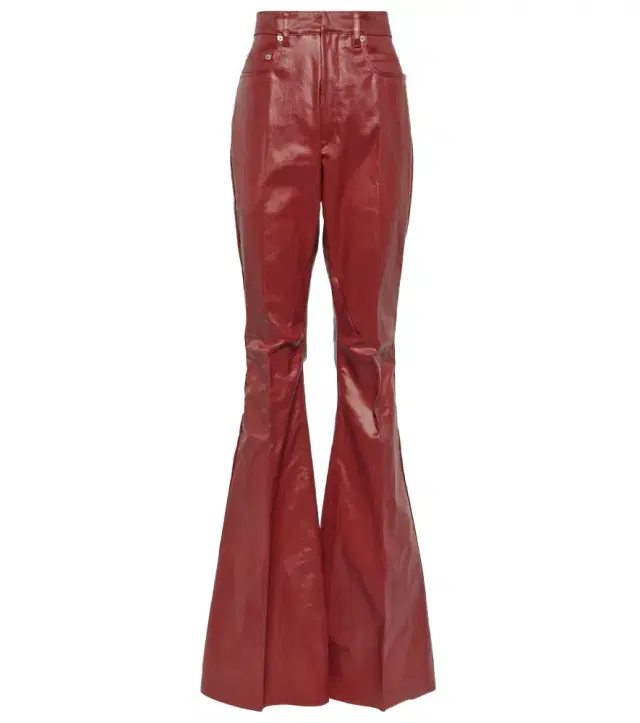Rick Owens Bolan high-rise coated denim jeans
