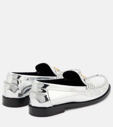 Versace Medusa '95 metallic leather loafers | Thumbnail 2