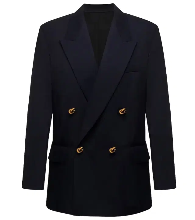 Double-breasted wool blazer