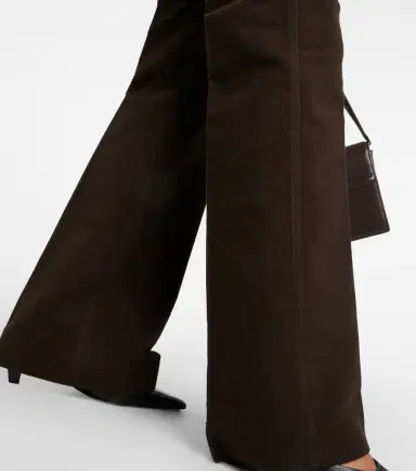 Toteme High-rise velour straight pants | Thumbnail 4