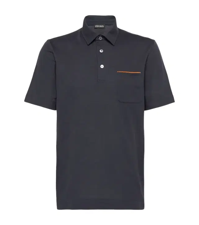 Cotton piqué polo shirt