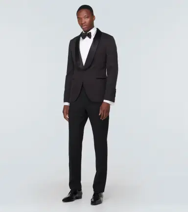 Brunello Cucinelli Single-breasted silk tuxedo jacket | Thumbnail 3 Brunello Cucinelli Single-breasted silk tuxedo jacket | Thumbnail 3