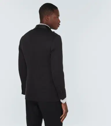 Brunello Cucinelli Single-breasted silk tuxedo jacket | Thumbnail 4 Brunello Cucinelli Single-breasted silk tuxedo jacket | Thumbnail 4