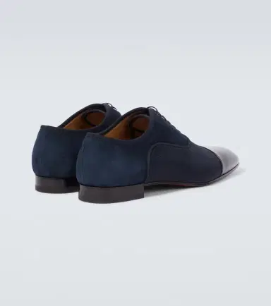 Christian Louboutin Greggo leather-trimmed Oxford shoes | Thumbnail 3 Christian Louboutin Greggo leather-trimmed Oxford shoes | Thumbnail 3