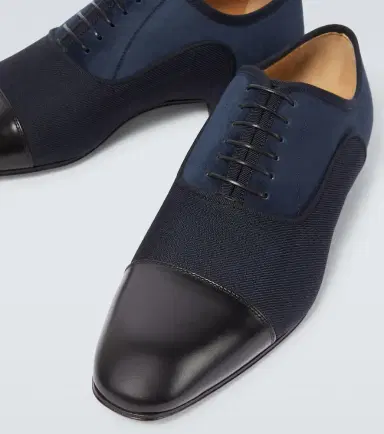 Christian Louboutin Greggo leather-trimmed Oxford shoes | Thumbnail 4 Christian Louboutin Greggo leather-trimmed Oxford shoes | Thumbnail 4