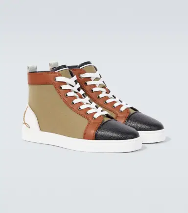 Christian Louboutin Fun Louis leather-trimmed sneakers | Thumbnail 4 Christian Louboutin Fun Louis leather-trimmed sneakers | Thumbnail 4