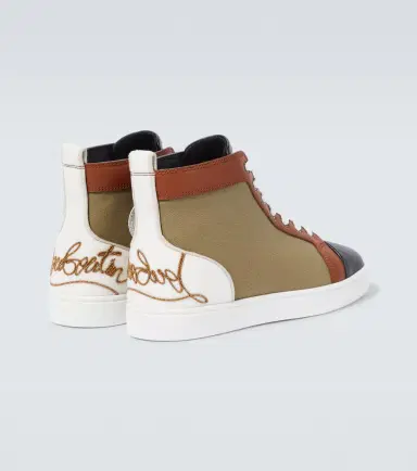 Christian Louboutin Fun Louis leather-trimmed sneakers | Thumbnail 5 Christian Louboutin Fun Louis leather-trimmed sneakers | Thumbnail 5