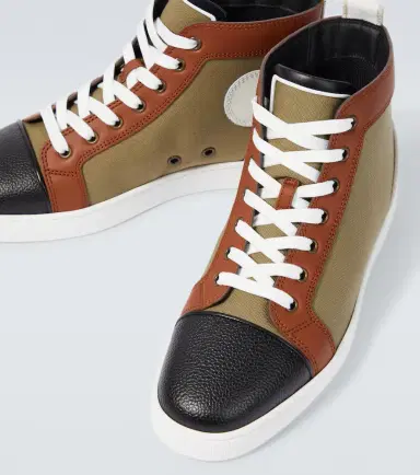 Christian Louboutin Fun Louis leather-trimmed sneakers | Thumbnail 6 Christian Louboutin Fun Louis leather-trimmed sneakers | Thumbnail 6