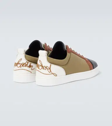 Christian Louboutin Fun Louis Junior leather and canvas sneakers | Thumbnail 4 Christian Louboutin Fun Louis Junior leather and canvas sneakers | Thumbnail 4