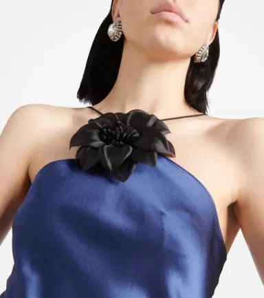 Rodarte Floral-appliqué silk midi dress | Thumbnail 2
