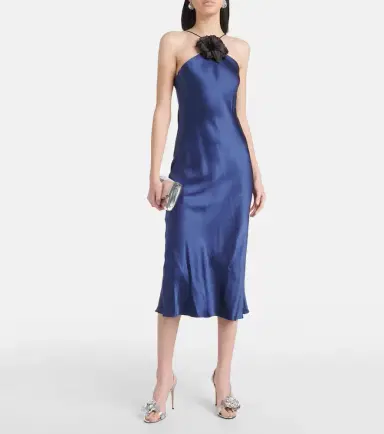 Rodarte Floral-appliqué silk midi dress | Thumbnail 3