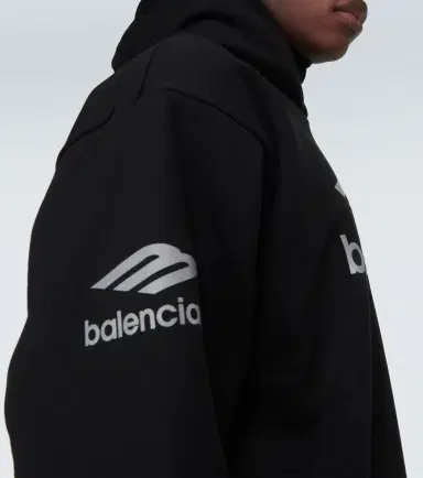 Balenciaga 3B Sports Icon cotton fleece hoodie | Thumbnail 2