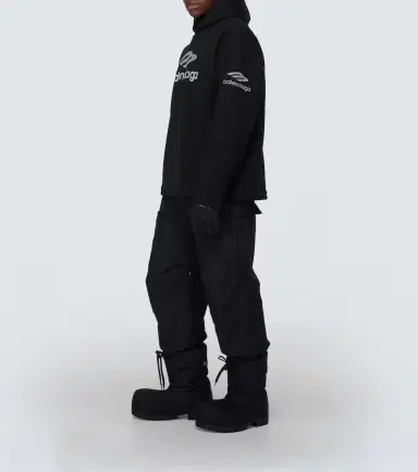 Balenciaga 3B Sports Icon cotton fleece hoodie | Thumbnail 3