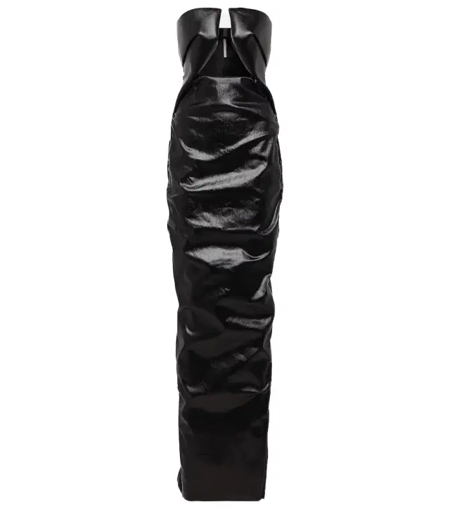 Rick Owens Prong cutout coated denim gown
