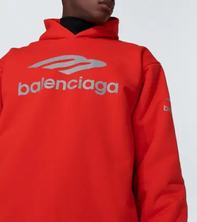 Balenciaga 3B Sports Icon cotton fleece hoodie | Thumbnail 3