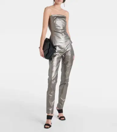 Rick Owens Lido coated denim corset | Thumbnail 2