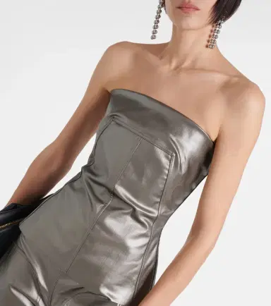 Rick Owens Lido coated denim corset | Thumbnail 3