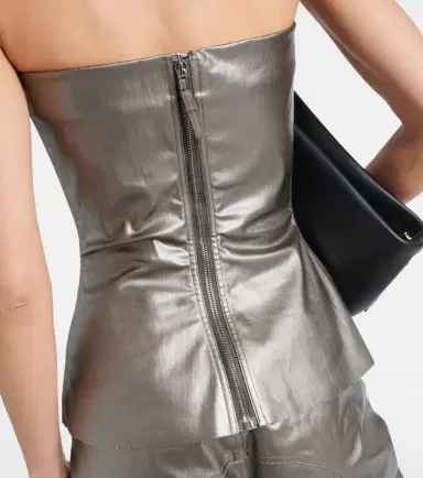 Rick Owens Lido coated denim corset | Thumbnail 5