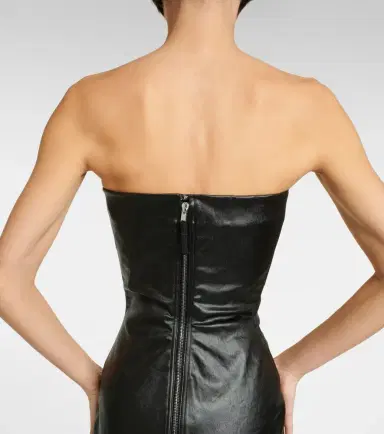 Rick Owens Bustier-detail denim gown | Thumbnail 4