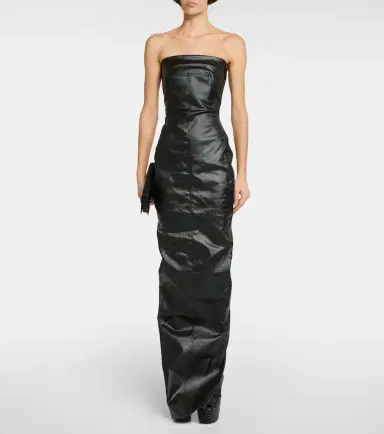 Rick Owens Bustier-detail denim gown | Thumbnail 6