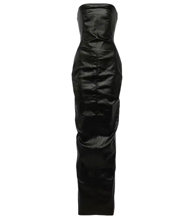 Rick Owens Bustier-detail denim gown
